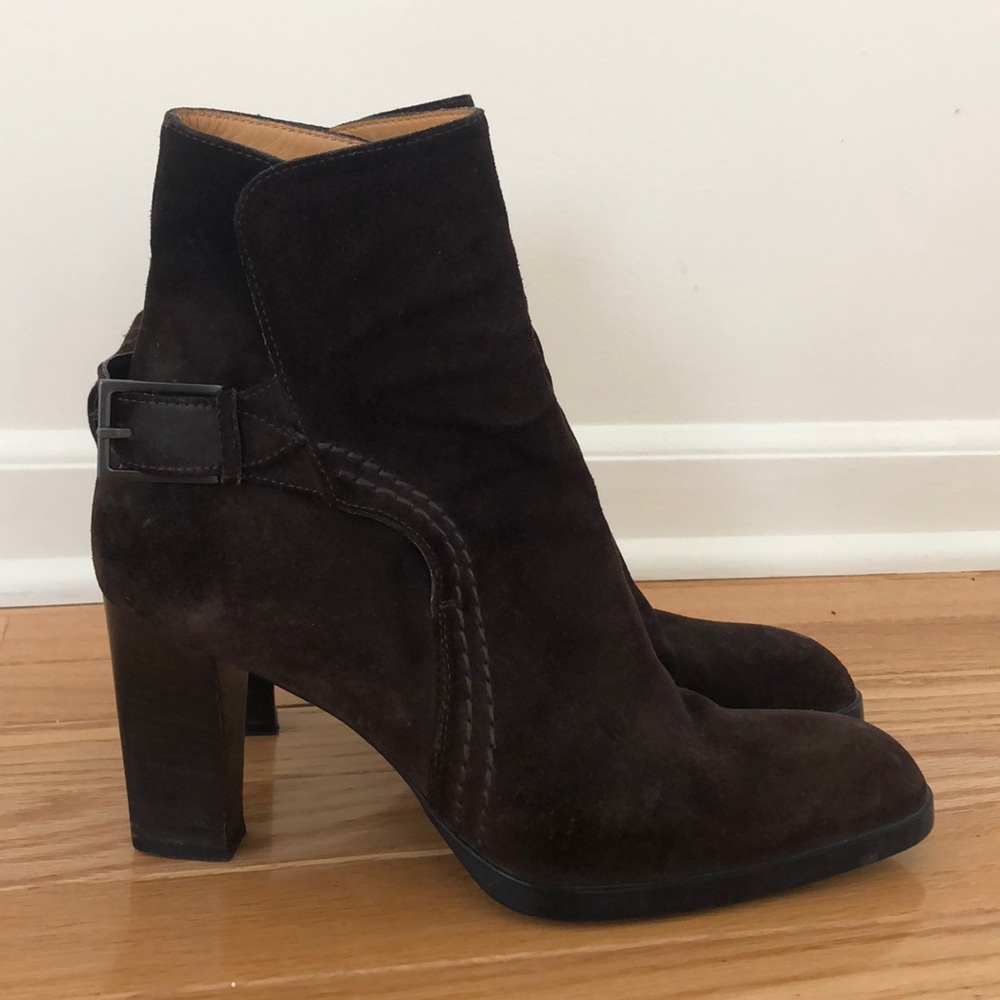 Tod’s Brown Suede Booties 8.5